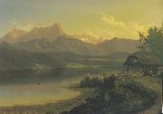 Markus Pernhart Worthersee gegen Sudwesten mit Mittagskogel oil on canvas